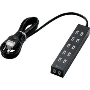 【SALE価格】ELECOM シャッタータップ flecc barra 6個口 2.0m ブラック ( T-NFL01-2620BK ) エレコム(株)｜orangetool