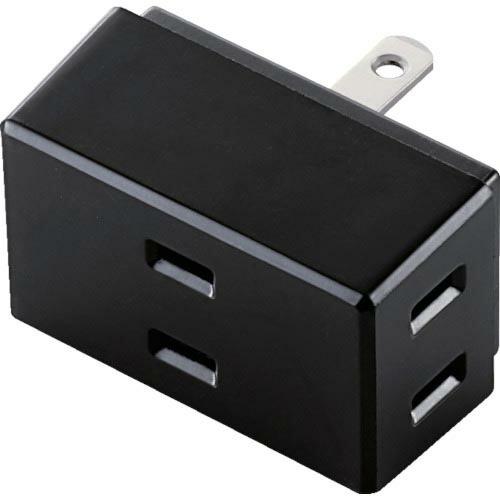 ELECOM トリプルタップ 3個口 ブラック ( T-TR01-2300BK ) エレコム(株)
