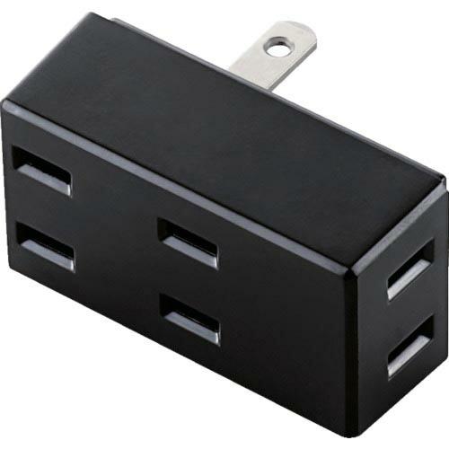 ELECOM フロントタップ 3個口 ブラック ( T-TR02-2300BK ) エレコム(株)