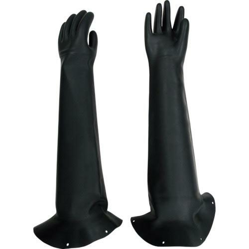 【SALE価格】トワロン 天然ゴム手袋 ブラスト用手袋フランジ付 ( 826 )