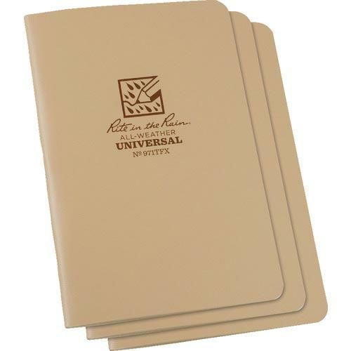 RITR 【売切廃番】4 5/8X7 ステイプルノートブック(3冊セット)ユニバーサル・タン ( 9...