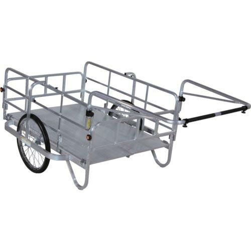 HARAX アルミ製折り畳み式大型リヤカー コンパック(エアータイヤ) ( HC-1208 ) ハラ...