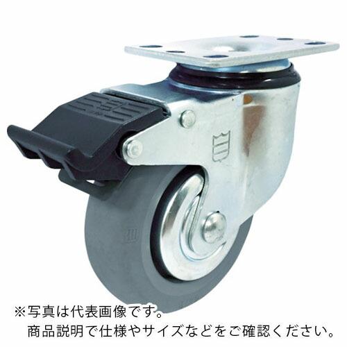 SAMSONG 高弾性ゴムキャスター 自在ストッパー付 MIRゴム車 127mm ( TP5050-...