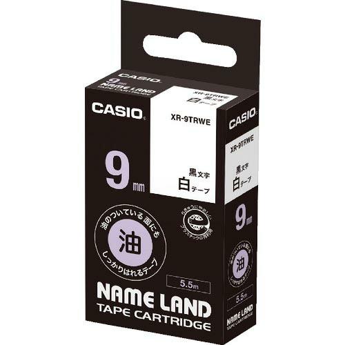 カシオ ネームランド専用カートリッジ 9mm 白テープ/黒文字 ( XR-9TRWE ) カシオ計算...