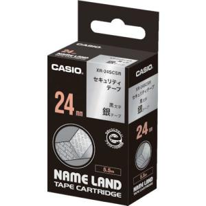 カシオ ネームランド専用カートリッジ 24mm 銀テープ/黒文字 ( XR-24SCSR ) カシオ計算機(株)｜orangetool