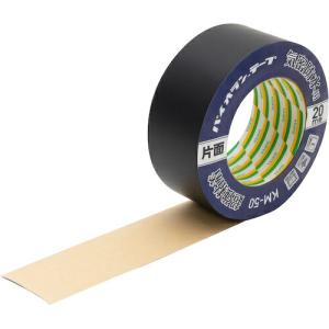 パイオラン 気密防水用テープ 片面タイプ(超強粘着) 50mm×20m ブラック ( KM-50-BK ) ダイヤテックス(株)｜orangetool