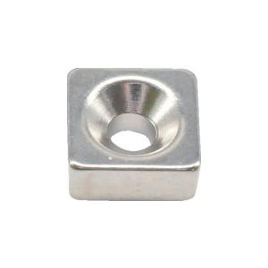 TRUSCO ネオジム角形磁石 皿ネジ穴付 10mmX10mmX4mm M3 1個入 ( T10K04-M3 ) トラスコ中山(株)｜orangetool