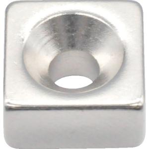 TRUSCO ネオジム角形磁石 皿ネジ穴付 10mmX10mmX5mm M3 1 ( T10K05-M3 ) トラスコ中山(株)｜orangetool