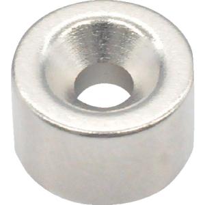 TRUSCO ネオジム丸形磁石 皿ネジ穴付 外径8mmX5mm M2 1個入 ( T08R05-M2 ) トラスコ中山(株)｜orangetool
