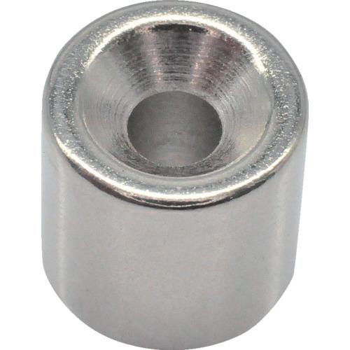 TRUSCO ネオジム丸形磁石 皿ネジ穴付 外径10mmX10mm M3 1個入 ( T10R10-...