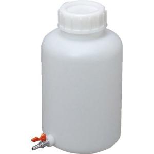 瑞穂 ポリタンク 広口瓶 ボールコック付 10L 乳白色 ( 0740 ) 瑞穂化成工業(株)｜orangetool