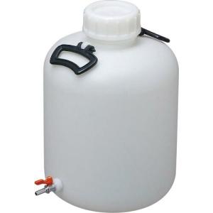 瑞穂 ポリタンク 広口瓶 ボールコック付 20L 乳白色 ( 0741 ) 瑞穂化成工業(株)｜orangetool