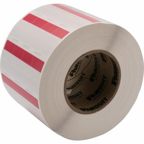 PANDUIT 熱転写プリンタ用セルフラミネートラベル ビニル 赤 印字部縦19.1mmx横25.4...