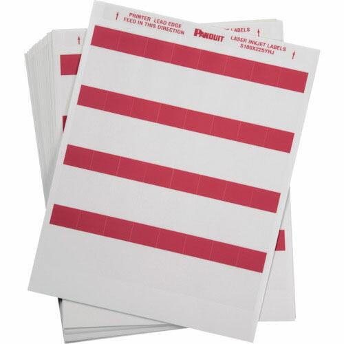 PANDUIT レーザープリンタ用セルフラミネートラベル ポリエステル 赤 印字部縦19.1mmx横...