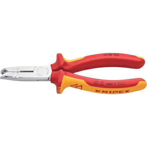 KNIPEX ニッパー機能付きワイヤストリッパー(絶縁タイプ) 165mm  ( 1346-165S...