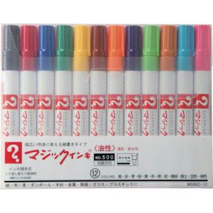 マジックインキ No.500 12色セット ( M500C-12 ) 寺西化学工業(株) (メーカー取寄)｜orangetool