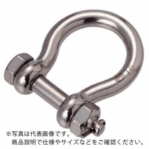 水本 ステンレス オタフクボルト止めシャックル 長さ50mm 内幅20mm 使用荷重:3.72kN ...