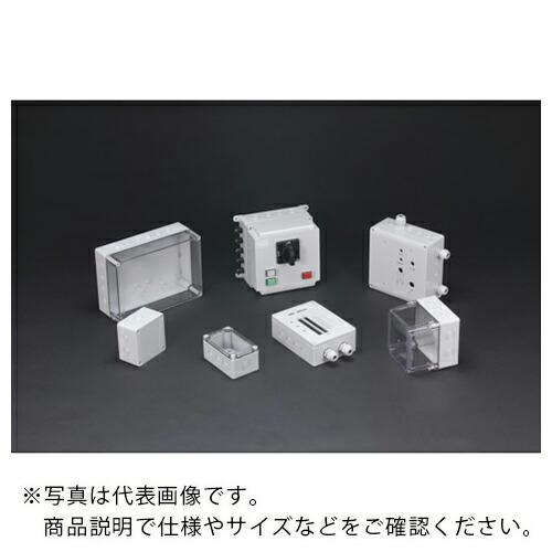 タカチ ノックアウト付防水・防塵ボックス 透明/ホワイトグレー 175×175×75 ( SPCM1...