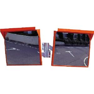 ユニット カーブミラー Wポールなし アクリル製 500×600mm ( 384-68 ) ユニット(株) (メーカー取寄)｜orangetool