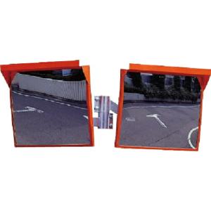 ユニット カーブミラー Wポールなし アクリル製 600×800mm ( 384-69 ) ユニット(株) (メーカー取寄)｜orangetool