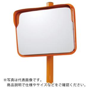 ユニット カーブミラー(S)ポール付 ステンレス製 600×800mm ( 869-33 ) ユニット(株) (メーカー取寄)｜orangetool