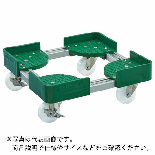 【SALE価格】TRUSCO 伸縮式コンテナ台車 内寸300-400X600-700 ストッパー付 ...