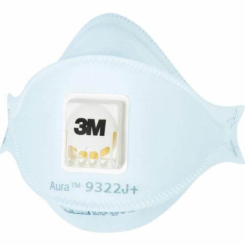 3M Aura 使い捨て式防じんマスク 9322J+ DS2 排気弁付 10枚/1箱 ( 9322J...