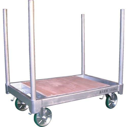 カンベ スチール製平床運搬台車天板ベニヤタイプ ( H1280DC ) (株)神戸車輛製作所 (メー...