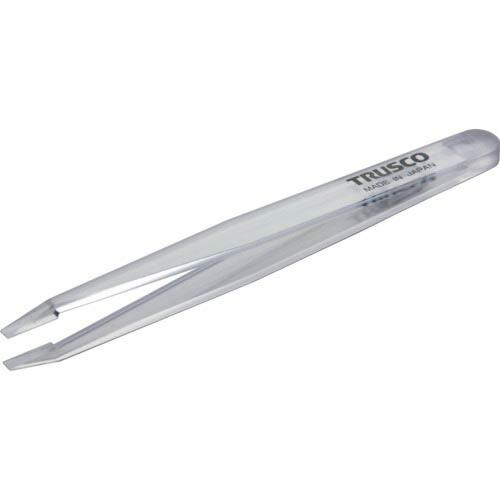 TRUSCO 透明プラスチック製ピンセット 120mm 先平細型 ( TPP-233-TM ) トラ...