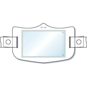 つくし e帽章 透明ポケット付き 白 ヘルメット用樹脂バンド付 ( WE-121H ) (株)つくし工房｜orangetool