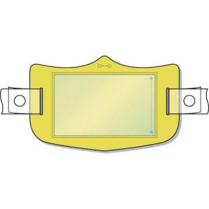 つくし e帽章 透明ポケット付き 黄 ヘルメット用樹脂バンド付 ( WE-122H ) (株)つくし工房｜orangetool