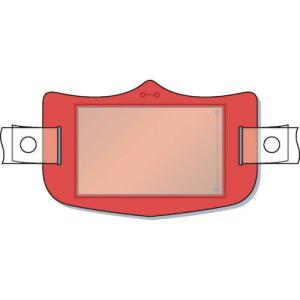 つくし e帽章 透明ポケット付き 赤 ヘルメット用樹脂バンド付 ( WE-124H ) (株)つくし工房｜orangetool