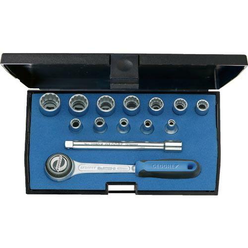 GEDORE ソケットレンチ14点セット 差込角6.35mm 12角タイプ ( 1815598 ) ...