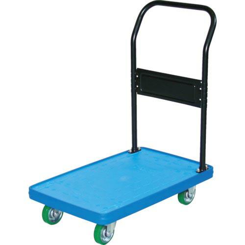 TRUSCO MKP樹脂製台車 固定式 716X436 ウレタン ブルー ( MKP-158U-B ...