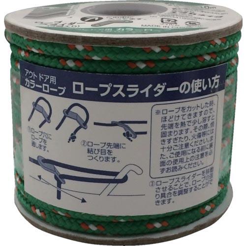 ユタカメイク アウトドア用カラーロープ グリーン 4.5mm×10m ( ROC-23 ) (株)ユ...