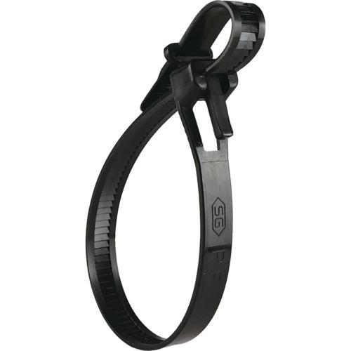 SG フックリピートタイ (耐候・耐熱タイプ) 黒色 7.4×205mm ( SG-FR200W )...