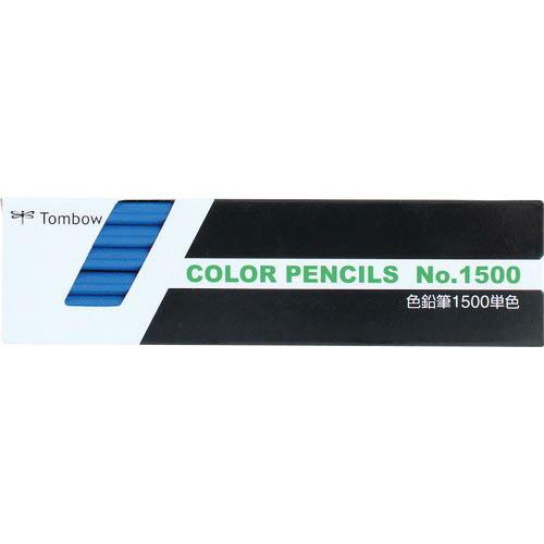 Tombow 色鉛筆 1500 単色 青 12本入り ( 1500-15 ) (株)トンボ鉛筆