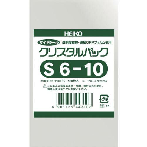 HEIKO OPP袋 テープなし クリスタルパック S6-10 100枚入り ( 6750700 S...