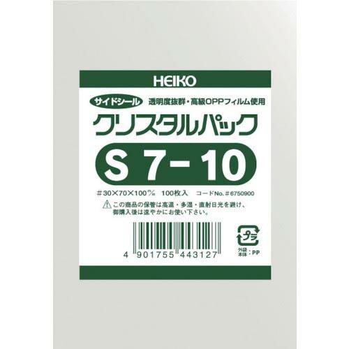 HEIKO OPP袋 テープなし クリスタルパック S7-10 100枚入り ( 6750900 S...
