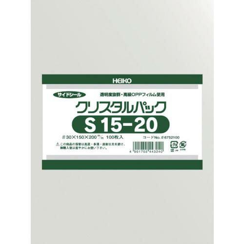 HEIKO OPP袋 テープなし クリスタルパック S15-20 100枚入り ( 6752100 ...