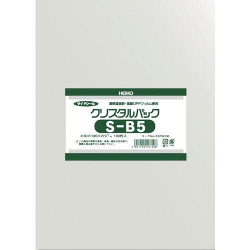 HEIKO OPP袋 テープなし クリスタルパック S-B5 100枚入り ( 6739100 S1...