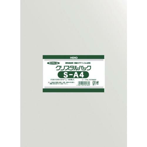 HEIKO OPP袋 テープなし クリスタルパック S-A4 100枚入り ( 6739200 S2...