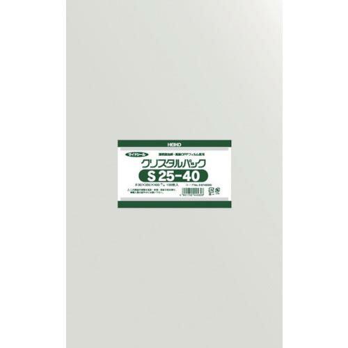 HEIKO OPP袋 テープなし クリスタルパック S25-40 100枚入り ( 6748300 ...
