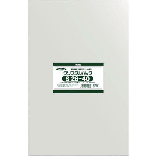 HEIKO OPP袋 テープなし クリスタルパック S26-40 100枚入り ( 6748500 ...