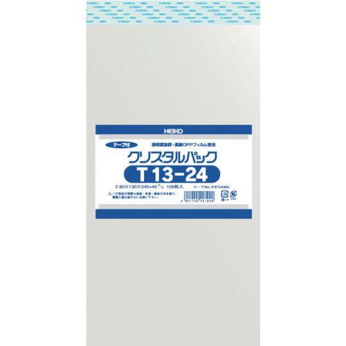 HEIKO OPP袋 テープ付き クリスタルパック T13-24 100枚入り ( 6744300 ...