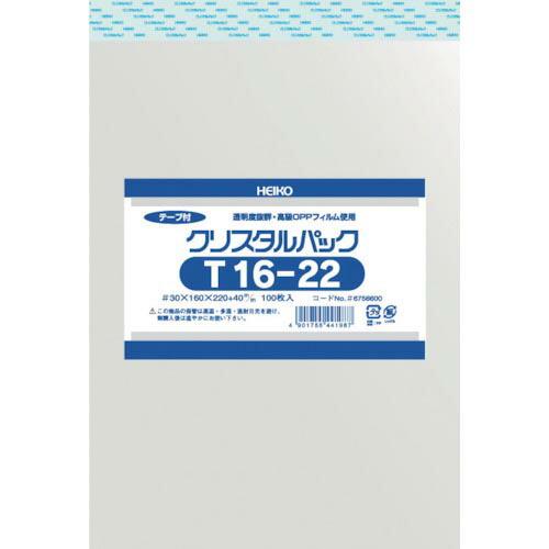 HEIKO OPP袋 テープ付き クリスタルパック T16-22 100枚入り ( 6758600 ...