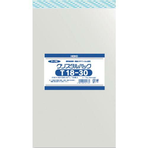 HEIKO OPP袋 テープ付き クリスタルパック T18-30 100枚入り ( 6741800 ...