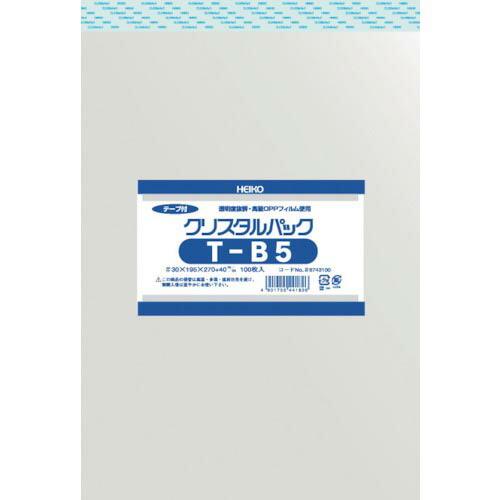 HEIKO OPP袋 テープ付き クリスタルパック T-B5 100枚入り ( 6743100 T1...