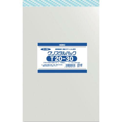 HEIKO OPP袋 テープ付き クリスタルパック T20-30 100枚入り ( 6741900 ...
