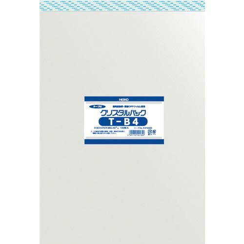 HEIKO OPP袋 テープ付き クリスタルパック T-B4 100枚入り ( 6743300 T2...